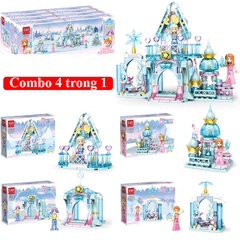 Đồ chơi lắp ráp lâu đài tuyết cho bé gái bé trai với hơn 314 chi tiết nhựa ABS cao cấp