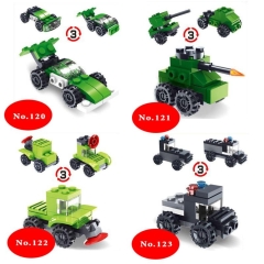 Combo 10 bộ xe oto lắp ghép mini cho bé Bằng nhựa ABS an toàn Lego Style