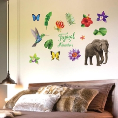 Decal dán tường Tropical Adventure Voi SK7171 kiddecals framedecals