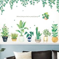 Decal dán tường Chậu Cây Cảnh Chỉ Cần Bóc Và Dán trên bất kì bề mặt nào