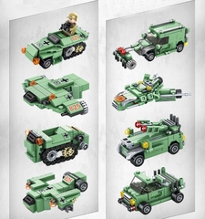 Đồ chơi lắp ráp cho bé trai Robot và Xe Tank 8 trong 1 với 832 chi tiết có thể ráp thành 25 kiểu khác nhau