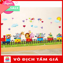 Decal dán tường đoàn tàu sở thú AM7123-kiddecals