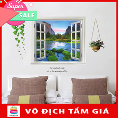 Decal trang dán tường Khung cửa sổ AY893