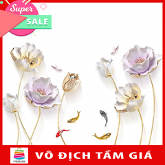 [Size lớn ]Decal dán tường HOA TULIP  3D CH2007 flowerdecal