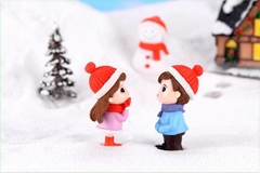 02 Búp bê Tình Nhân Và người tuyết ông già noel Giáng Sinh Noel Trang trí mô hình tiểu cảnh