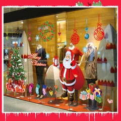 Decal trang trí giáng sinh noel-Ông già noel cây thông noel và túi quà AY226AB decalforchristmas