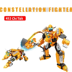 Đồ chơi lắp ráp kiểu Lego Mẫu Robot biến hình 12 chòm sao với hơn 450 chi tiết nhựa ABS