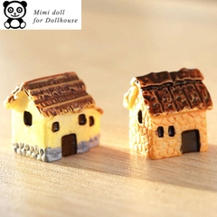 Bộ 02 Ngôi nhà tranh trang trí tiểu cảnh bonsai minidoll