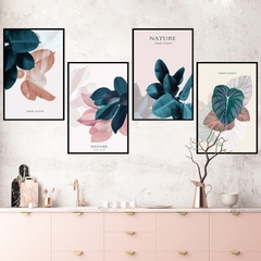 Decal dán tường cho bé Sticker dán tường in chất lượng cao có keo mặt sau mẫu Khung tranh hoa lá ZH84