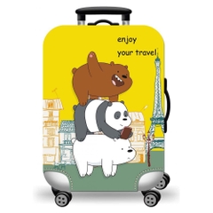 Túi bọc bảo vệ vali -Áo vỏ bọc vali - Size S-3 CHÚ GẤU-HPValiOEM