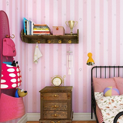 [Lấy mã giảm thêm 30%]Giấy dán tường Sọc Hòng Trắng Phong Cách Hàn Quốc Khổ 5M HPMWallpaper
