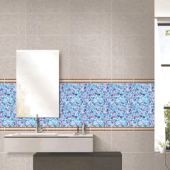 Bộ 24 Decal gạch bông 20cm*20cm - Decal dán tường kính sàn nhà gỗ - Giấy dán tường