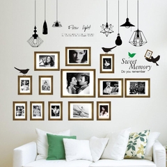 [ Size Lớn ] Decal dán tường kết hợp Đèn dây và khung tranh XH856 +XH5206