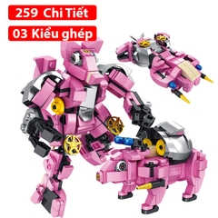 Bộ đồ chơi lắp ráp kiểu Lego Mẫu 12 con giáp có thể ráp thành Robot với hơn 200 chi tiết chất liệu nhựa ABS Cao cấp