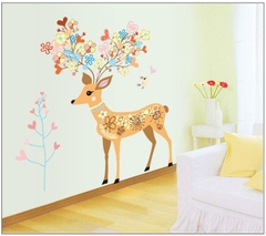 Decal dán tường Nai Vàng  dlx9171