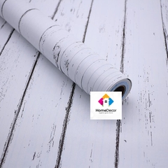 [HCM]giấy dán tường sẵn keo vân gỗ dọc ghi (10m x 45cm / cuôn) nhiều màu WallpaperHPM