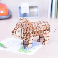 Mô Hình Động Vật  Con Sư Tử Kích Thước Lớn Nhà Búp Bê GỗAnimal Diydollhouse