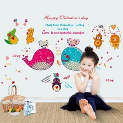 Decal dán tường valentine days SK9092-Scenedecal-flowerdecal
