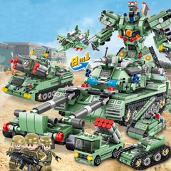Đồ chơi lắp ráp cho bé trai Robot và Xe Tank 8 trong 1 với 832 chi tiết có thể ráp thành 25 kiểu khác nhau