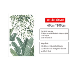 Decal dán tường Sticker mẫu hoa lá ZH015