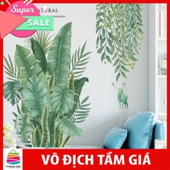 Sticker Giấy Dán Tường Decal Dán tường Mẫu Hoa Lá Cực Xinh ZH011