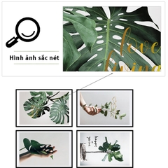 Decal dán tường Sticker dán tường in chất lượng cao có keo mặt sau mẫu hoa lá phong cách Vintage ZH54