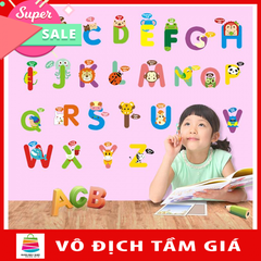 Decal dán tường bảng chữ cái tiếng anh cho bé DLX912C-kiddecals