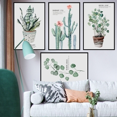 Decal dán tường Sticker dán tường in chất lượng cao có keo mặt sau mẫu hoa lá phong cách Vintage ZH55