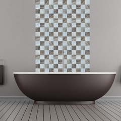 [HCM]Bộ 24 Sticker Decal gạch bông 20cm*20cm - Sticker Decal dán tường kính sàn nhà gỗ - Giấy dán tường ko cần thêm keo