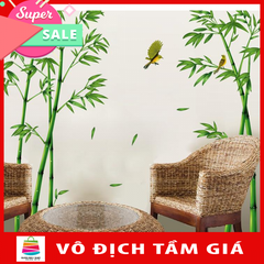 [ Size Lớn ] Decal dán tường tre xanh DLX0779