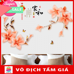 [Size lớn ]Decal dán tường ĐỖ QUYÊN AZALEA 3D CH2003 flowerdecal