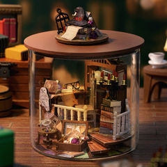 Nhà búp bê Mô hình nhà gỗ lắp ráp có đèn led  Magic House Tặng kèm bộ dụng cụ lắp ráp