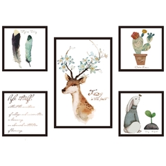 Decal dán tường Sticker dán tường in chất lượng cao có keo mặt sau mẫu Khung tranh phong cách Vintage ZH57