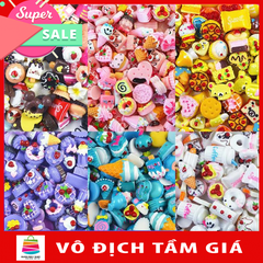 Charm Slime Mô hình Set 100 bánh ngọt nhiều màu HPMCharm