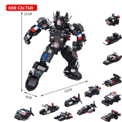 Đồ chơi lắp ráp Robot Cảnh Sát 12 trong 1 Lego Robot với 600 chi tiết nhựa ABS