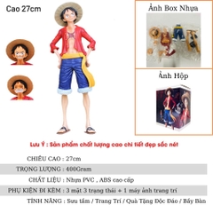 Mô hình One Piece Luffy Grandista 3 mặt siêu đẹp cao 27cm , figure mô hình one piece