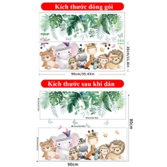 Decal dán tường Tranh dán tường Sticker Dán Tường Cho bé ZH95