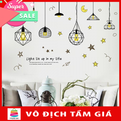 Decal dán tường Đèn chùm trang trí XL7230 framedecals. Không dễ phai không thấm nước không độc hại hoàn toàn thân thiện với môi trường.