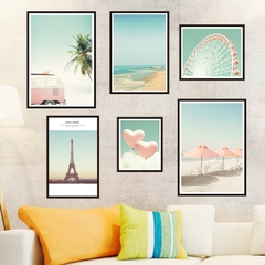 Decal dán tường Sticker dán tường in chất lượng cao có keo mặt sau mẫu phong cách vintage ZH50