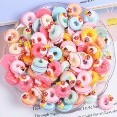 Combo 2 Charm Slime Squishy Bánh Donut nhân dâu