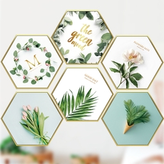 Decal dán tường Sticker dán tường in chất lượng cao có keo mặt sau mẫu hoa lá phong cách Vintage ZH60