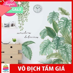 Sticker Giấy Dán Tường Decal Dán tường Mẫu Hoa Lá Cực Xinh ZH007