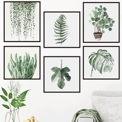 Decal dán tường Sticker dán tường in chất lượng cao có keo mặt sau mẫu hoa lá phong cách vintage ZH53