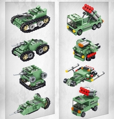 Đồ chơi lắp ráp cho bé trai Robot và Xe Tank 8 trong 1 với 832 chi tiết có thể ráp thành 25 kiểu khác nhau