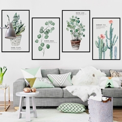 Decal dán tường Sticker dán tường in chất lượng cao có keo mặt sau mẫu hoa lá phong cách Vintage ZH55