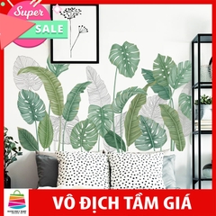 Sticker Giấy Dán Tường Decal Dán tường Mẫu Hoa Lá Cực Xinh ZH001