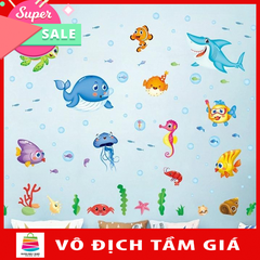 Decal dán tường - Động vật biển -XL7206-kiddecals