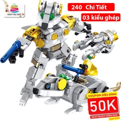 Bộ đồ chơi lắp ráp kiểu Lego Mẫu 12 con giáp có thể ráp thành Robot với hơn 200 chi tiết chất liệu nhựa ABS Cao cấp