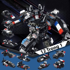 Đồ chơi lắp ráp Robot Cảnh Sát 12 trong 1 Lego Robot với 600 chi tiết nhựa ABS