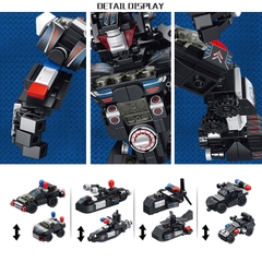 Đồ chơi lắp ráp Robot Cảnh Sát 12 trong 1 Lego Robot với 600 chi tiết nhựa ABS